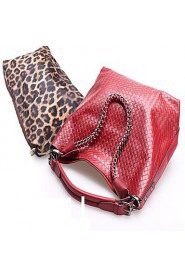 Women's Woven Pattern Genuine Leather Shoulder Bag Crossbody Bag Tote Shopping Bag