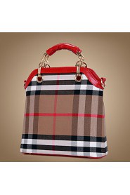 Women PU Barrel Shoulder Bag / Tote / Satchel / Clutch Blue / Red / Black