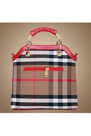 Women PU Barrel Shoulder Bag / Tote / Satchel / Clutch Blue / Red / Black