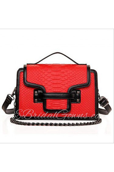 Women Professioanl Use PU Shoulder Bag White / Red / Black