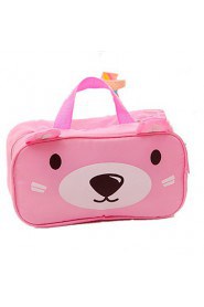 New Girls Cute Zipper Cosmetic Bags Small Makeup Bag Cartoon Bear Wash Bag Portable Travel Toiletry Bag Package