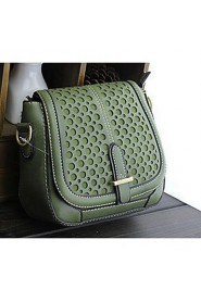 Women's PU Sling Bag Shoulder Bag Green/Brown/Red