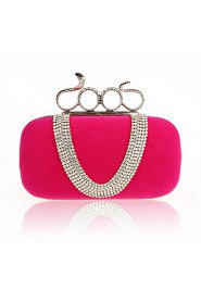 Women PU Baguette Clutch / Evening Bag / Wallet / Key Holder / Coin Purse Red / Black