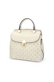 Women PU Flap Shoulder Bag / Tote / Satchel White / Black