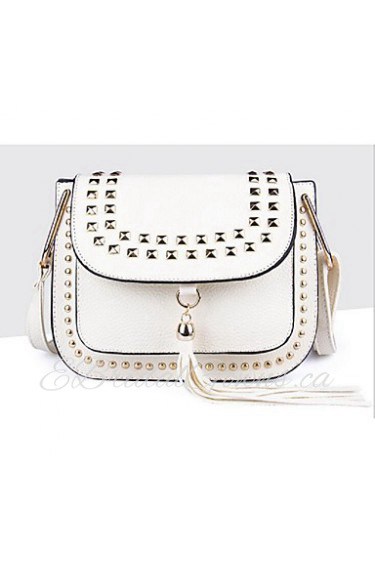 Women Casual PU Shoulder Bag White / Pink / Gray / Black