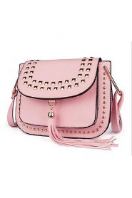 Women Casual PU Shoulder Bag White / Pink / Gray / Black