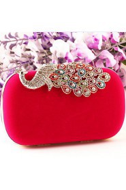 Women's Other Leather Type Flap Clutch/Evening Bag Blue/Red/Black