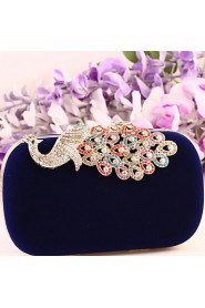 Women's Other Leather Type Flap Clutch/Evening Bag Blue/Red/Black