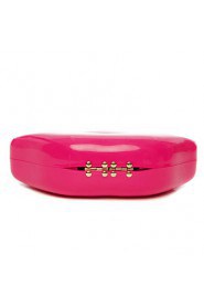 Women PVC Saddle Clutch / Evening Bag Red / Fuchsia