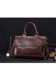 Men PU Doctor Shoulder Bag / Tote / Laptop Bag Brown / Black