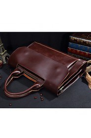 Men PU Doctor Shoulder Bag / Tote / Laptop Bag Brown / Black