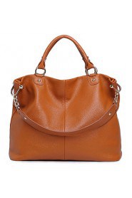 Women Cowhide Shell Shoulder Bag / Tote / Mobile Phone Bag / Travel Bag Blue / Brown / Gray / Black