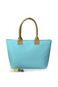 Women PU Shopper Tote White / Blue / Yellow / Orange / Red / Black