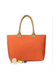 Women PU Shopper Tote White / Blue / Yellow / Orange / Red / Black