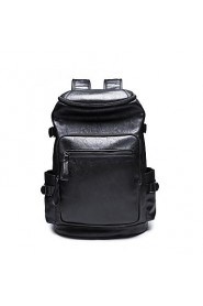 Men Sports / Casual / Outdoor / Shopping PU Backpack Black