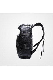 Men Sports / Casual / Outdoor / Shopping PU Backpack Black