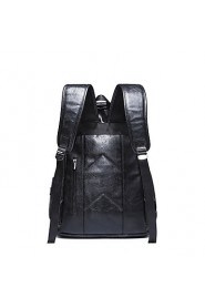 Men Sports / Casual / Outdoor / Shopping PU Backpack Black