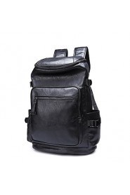 Men Sports / Casual / Outdoor / Shopping PU Backpack Black