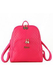 Women Sports / Shopping PU Zipper Backpack