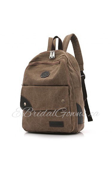 Men Women Canvas Backpack School Laptop Bag