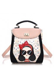 Women PU Baguette Shoulder Bag / Backpack / School Bag Multi color