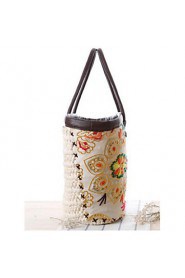 Women Straw Shopper Tote Multi color