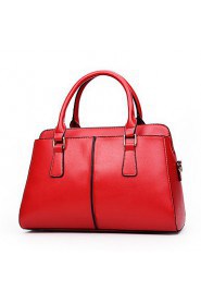 Women PU Barrel Shoulder Bag / Tote / Satchel Blue / Red / Black / Burgundy