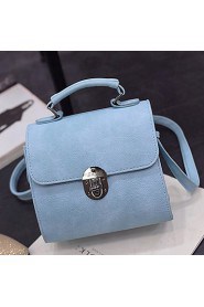 Women PU Flap Shoulder Bag / Tote / Satchel White / Pink / Blue / Black