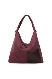 Women Formal / Casual / Office & Career / Shopping Canvas Shoulder Bag Blue / Brown / Gray / Burgundy