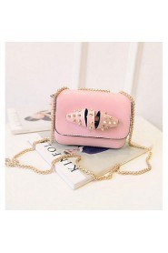 Women PU Sling Bag Shoulder Bag White / Pink / Gray / Black