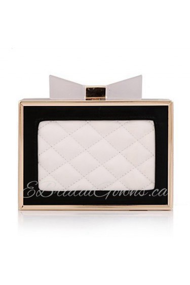 Women's The Bow Color Matching Grid Party/Evening Bag