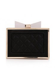 Women's The Bow Color Matching Grid Party/Evening Bag