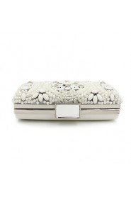 Women's Handmade Pearl Inlaid Diamonds Party/Evening Bag