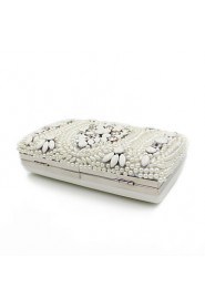 Women's Handmade Pearl Inlaid Diamonds Party/Evening Bag