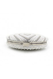 Women's Handmade High grade Oval Pearl Diamonds Party/Evening Bag