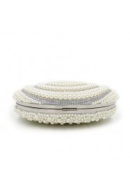 Women's Handmade High grade Oval Pearl Diamonds Party/Evening Bag