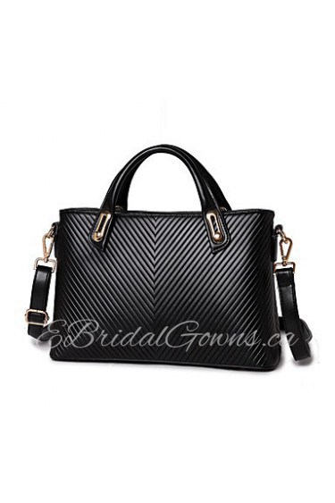 Women PU Doctor Shoulder Bag / Tote / Satchel White / Black