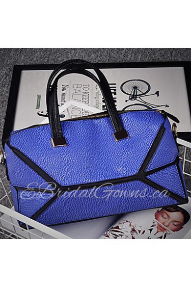 Women PU Hobo Tote Blue