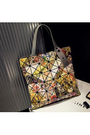 Women PVC Shopper Tote Gold