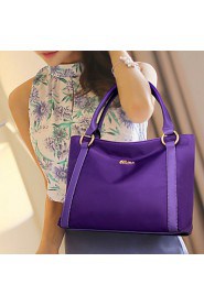 Women Nylon Barrel Shoulder Bag / Tote Purple / Blue