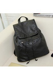 Women Casual PU Zipper Backpack