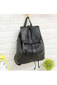 Women Casual PU Zipper Backpack