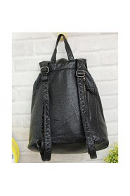 Women Casual PU Zipper Backpack