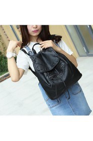 Women Casual PU Zipper Backpack