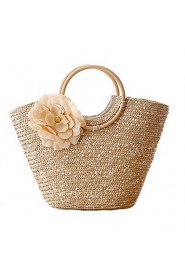 Ms. Trend Handbags Outdoor Handbag Shoulder Bag Woven Straw Bag Leisure Travel Straw Beach Bag