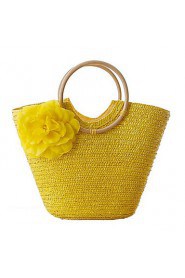 Ms. Trend Handbags Outdoor Handbag Shoulder Bag Woven Straw Bag Leisure Travel Straw Beach Bag