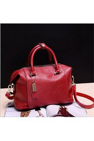 Women PU Shopper Tote Pink / Blue / Red / Black