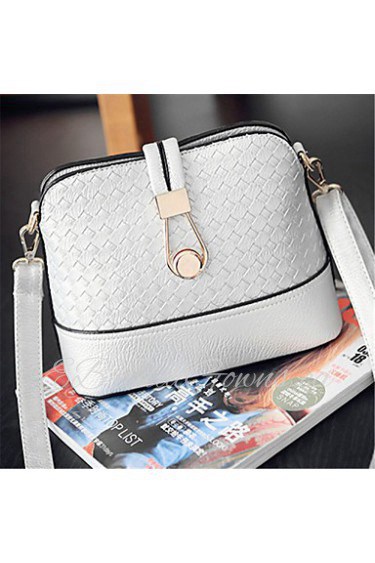 Women PU Barrel Shoulder Bag White / Gold / Silver / Black