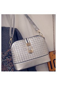 Women PU Barrel Shoulder Bag White / Gold / Silver / Black