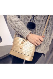 Women PU Barrel Shoulder Bag White / Gold / Silver / Black